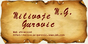 Milivoje Gurović vizit kartica